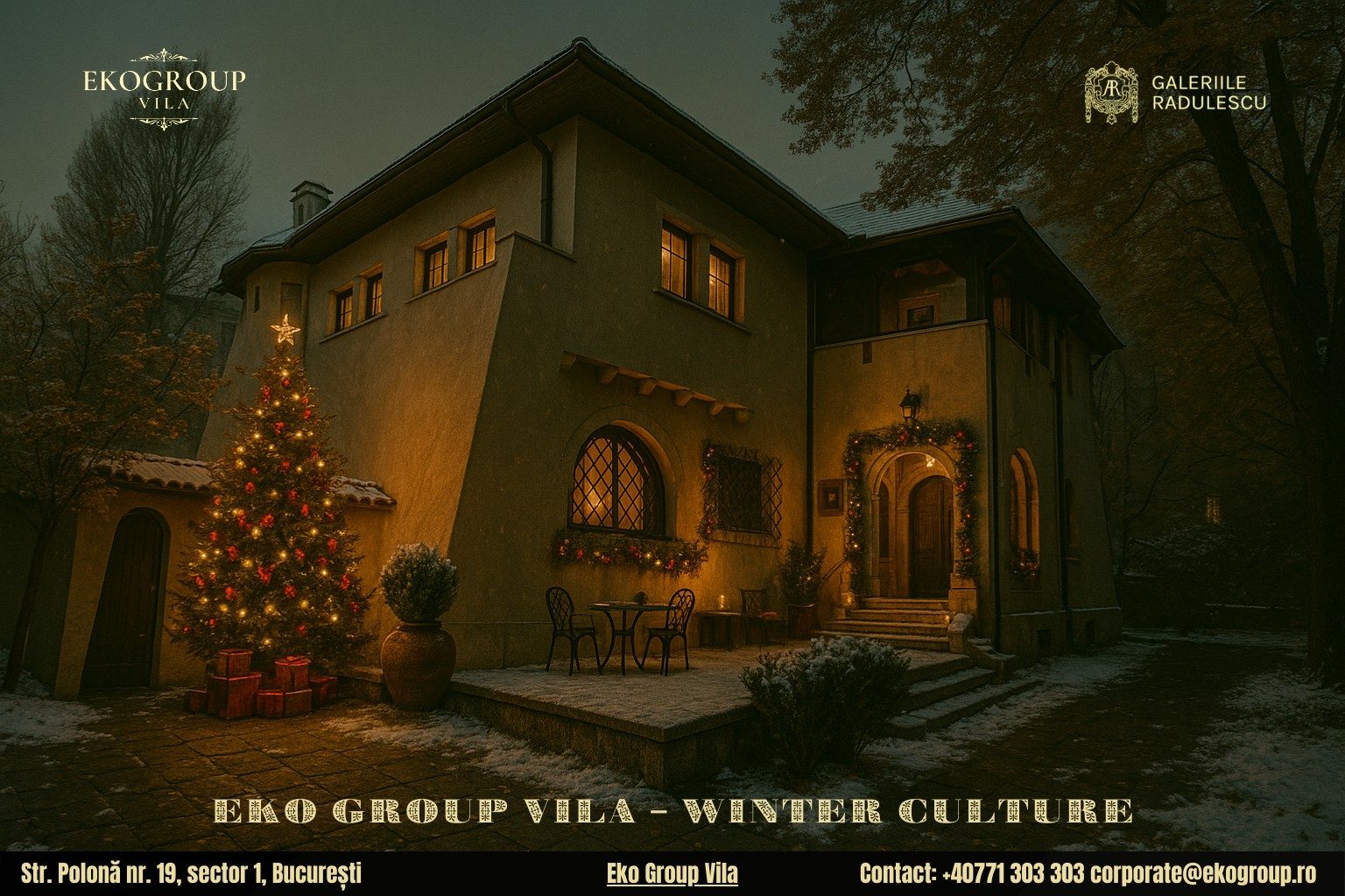 Poveste de Craciun din anii ’30: Eleganța și farmecul casei Tătărăscu, azi Eko Group Vila 6 Poveste de Craciun din anii ’30: Eleganța și farmecul casei Tătărăscu, azi Eko Group Vila