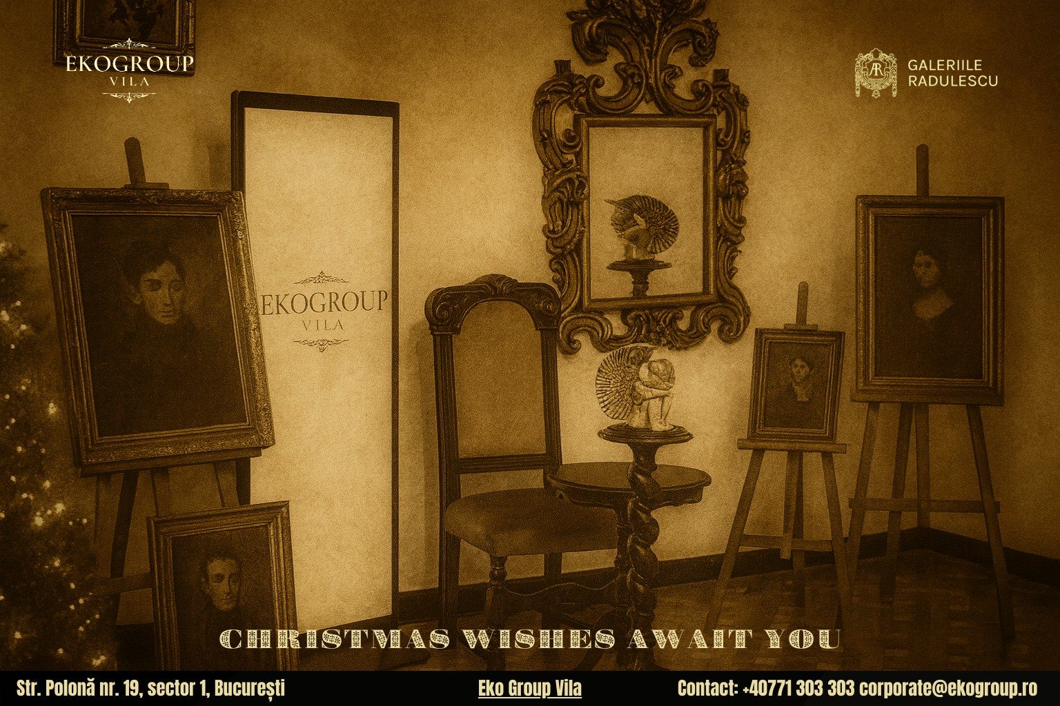 Urări de Crăciun inspirate din perioada interbelică, redate în cadrul Crăciunului anilor ’30 găzduit de Eko Group Vila 5 Urări de Crăciun inspirate din perioada interbelică, redate în cadrul Crăciunului anilor ’30 găzduit de Eko Group Vila